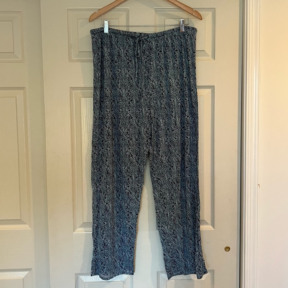 Blue patterned super soft pajama pants